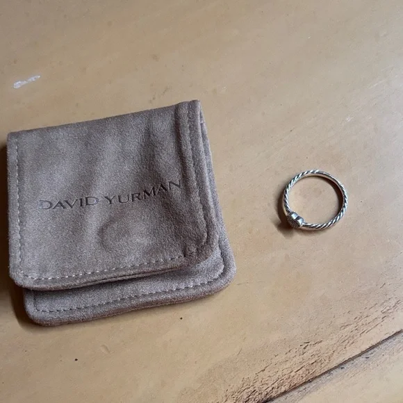 David Yurman Silver Collectibles Heart Pave Diamond Ring - Picture 4 of 4
